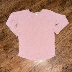 Pink ribbed high/low top girls